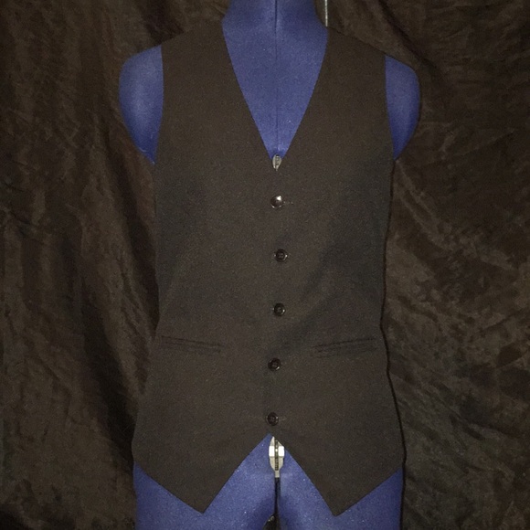 Black formal server waiter waitress work vest for country club high end dining - Picture 4 of 7